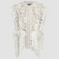 White 3D Flower Vest