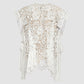 White 3D Flower Vest