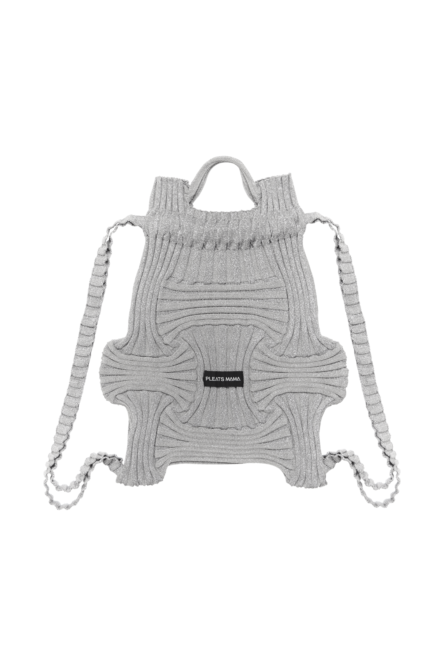 Bow Backpack in Glitter Silver