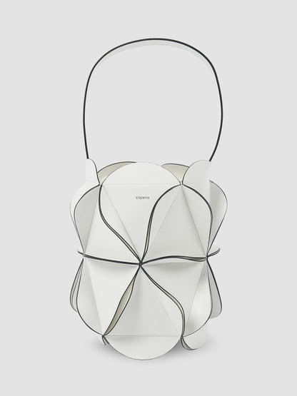 Optic white Origami bucket bag