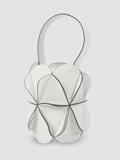 Optic white Origami bucket bag