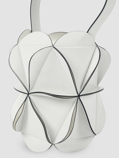 Optic white Origami bucket bag