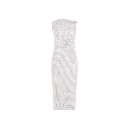 White Tillandsia Twist Dress