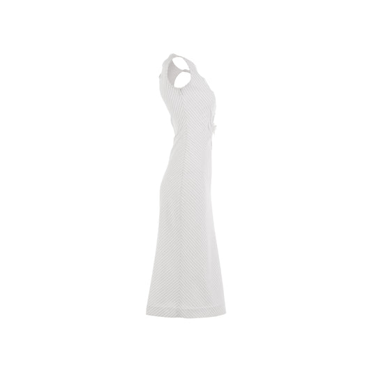 White Tillandsia Twist Dress