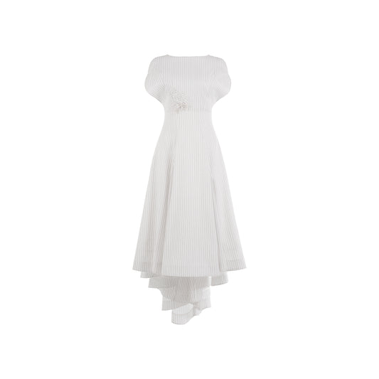 White Pruinosa Arched Dress