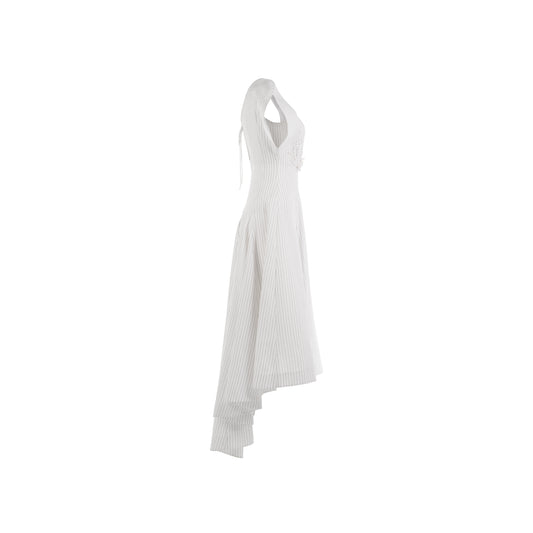 White Pruinosa Arched Dress