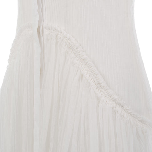 White Nitida Sheer Smock Dress