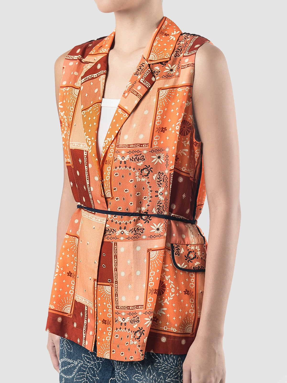 Prim Vest Bandana In Orange