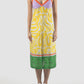 Multicolored Flo midi dress with swirl pattern