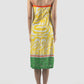 Multicolored Flo midi dress with swirl pattern