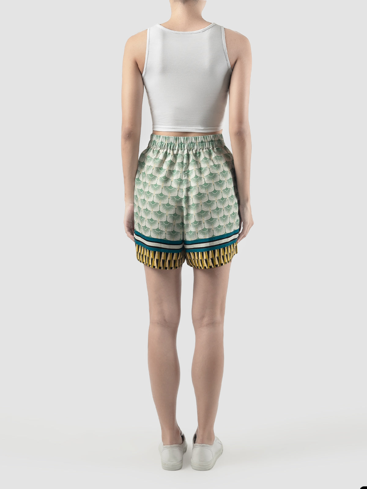 Mint Admira Swan printed shorts