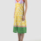 Multicolored Flo midi dress with swirl pattern