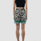 Black-white Edna shorts with doodle pattern