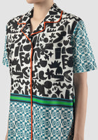 Multicolored Flo shirt with doodle pattern