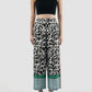 Multicolored Flo long pants with doodle pattern