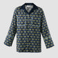 Navy Sana Lotus printed long-sleeved shirt