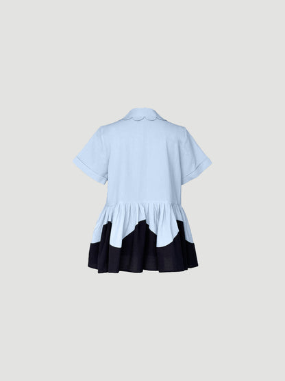 Blizzard blue-dark blue Fanfin top