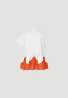 White-orange Fanfin top