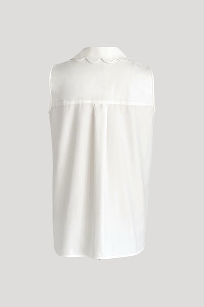 White Fathom sleeveless shirt