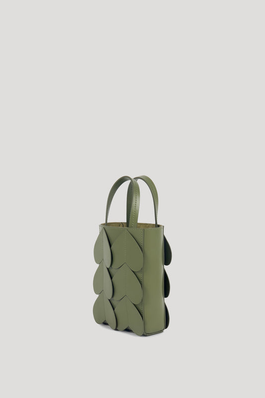 Olive green Givre mini tote bag