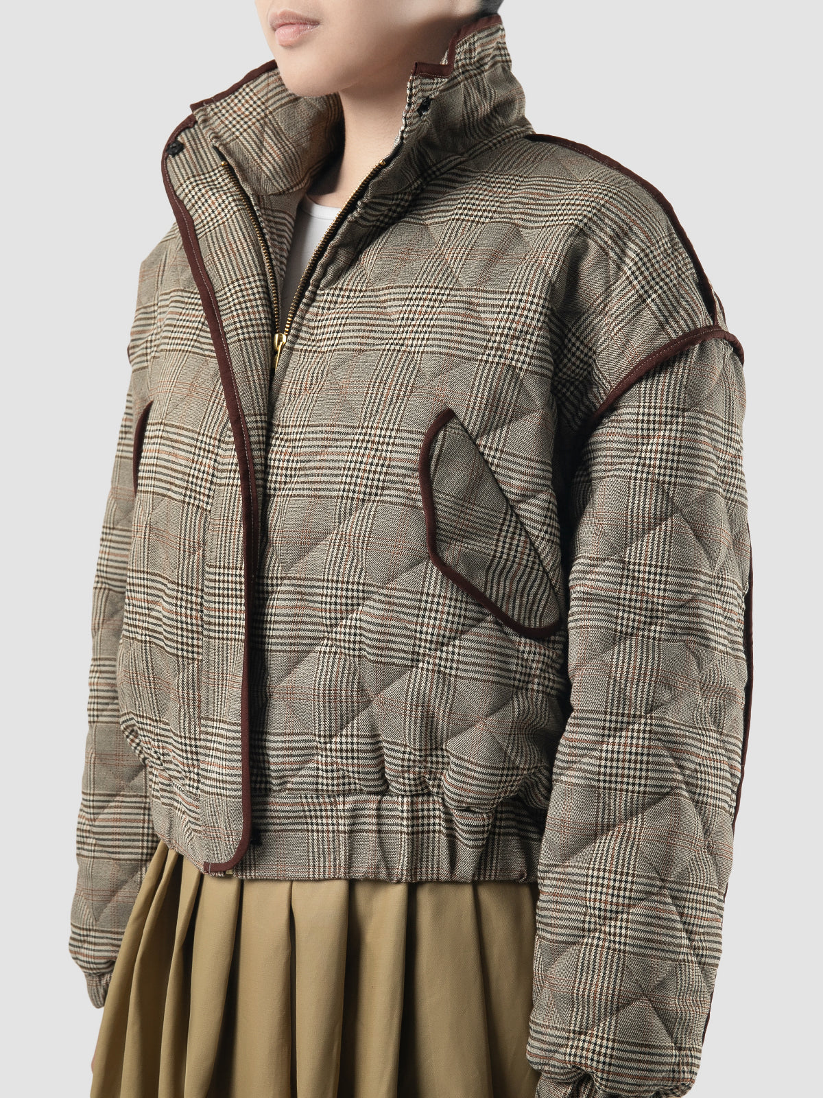 Brown Geya quilted jacket