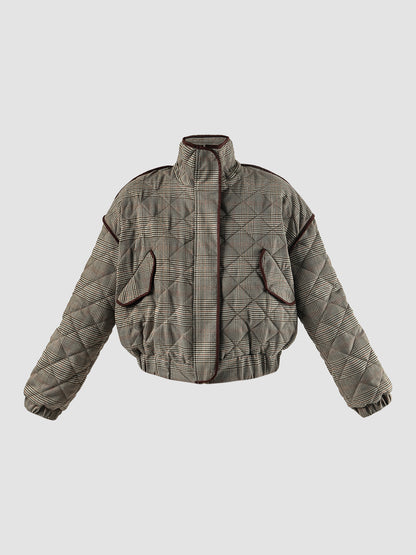 Brown Geya quilted jacket