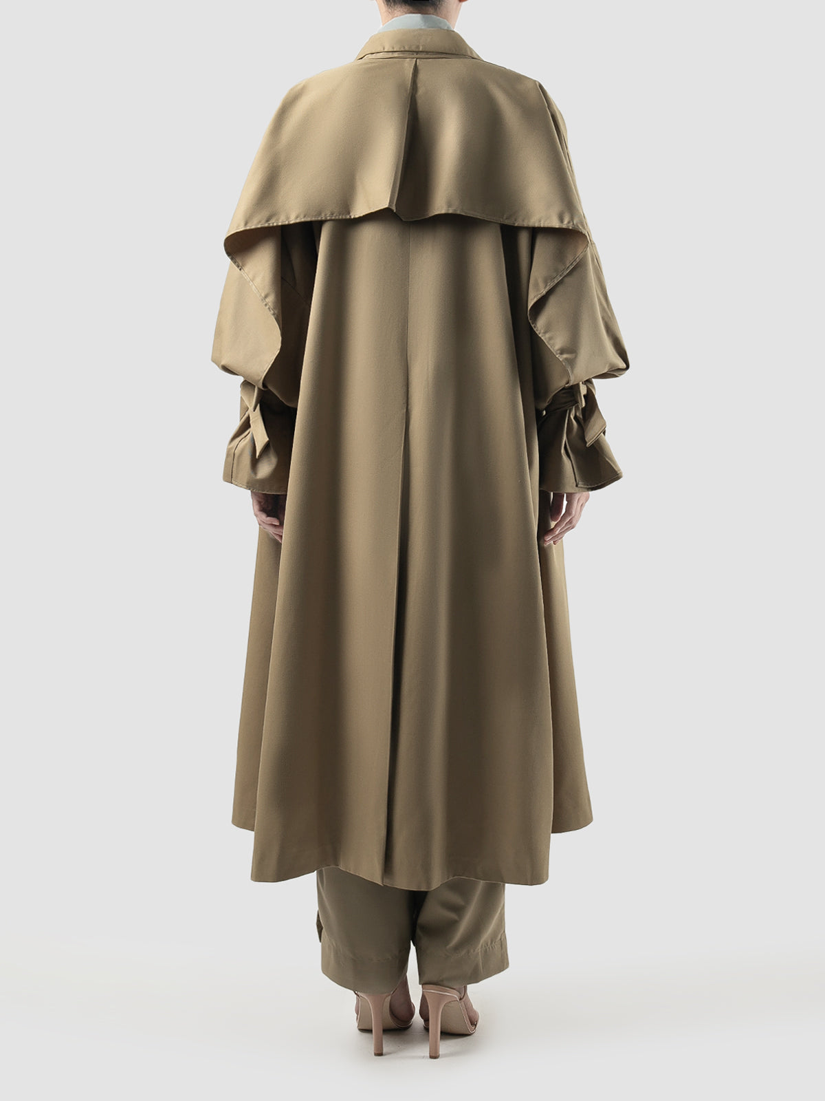 Dark beige Naveah oversize long outer