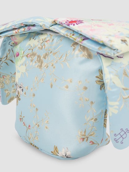 Jewel printed bag with bow handle