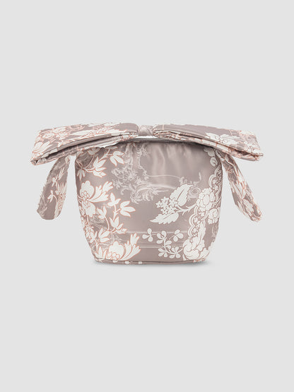 Jewel printed bag with bow handle