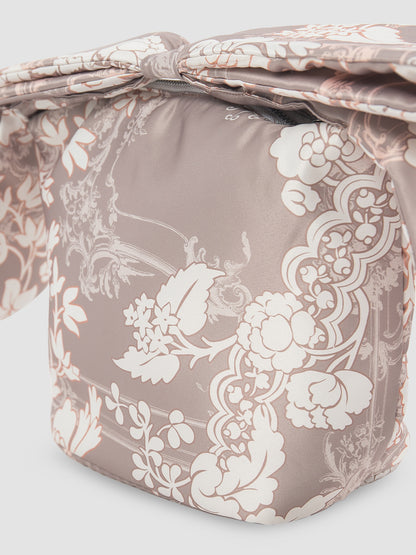 Jewel printed bag with bow handle