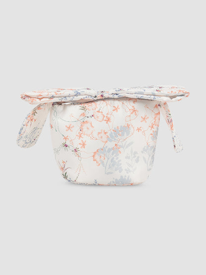 Jewel printed bag with bow handle