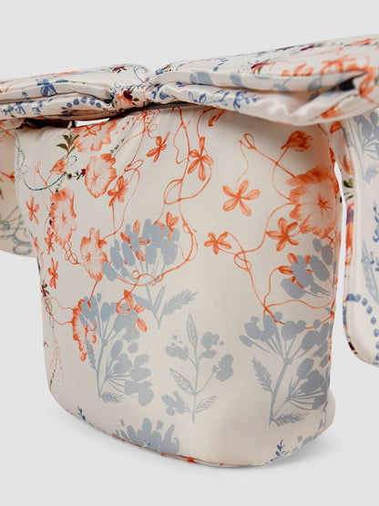 Jewel printed bag with bow handle