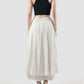 White Yuraa pleated tiered skirt