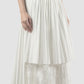 White Yuraa pleated tiered skirt