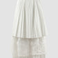 White Yuraa pleated tiered skirt