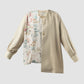 Tulipe meadow cream asymmetrical outer with multicolor prints