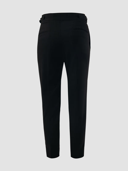 Black Gurkha tapered pants