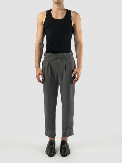 Dark grey Gurkha tapered pants