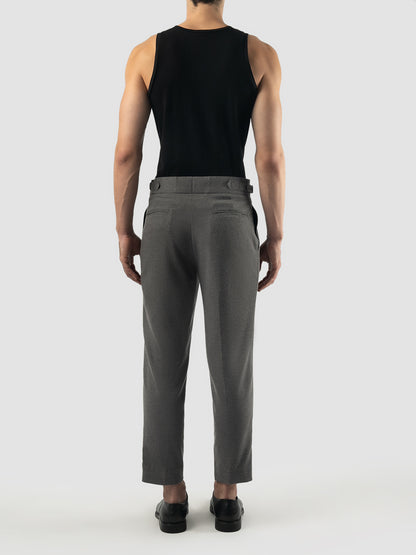 Dark grey Gurkha tapered pants