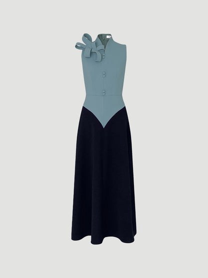 Mineral green-dark blue Kendama dress