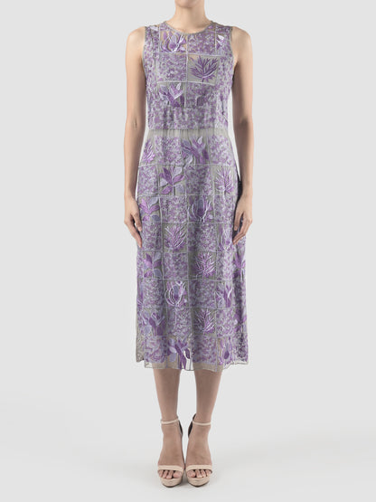 Alder lilac sleeveless midi dress