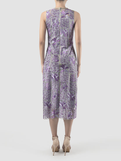 Alder lilac sleeveless midi dress