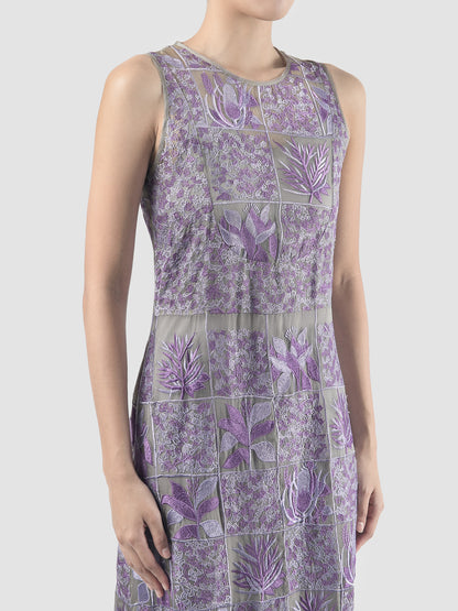 Alder lilac sleeveless midi dress