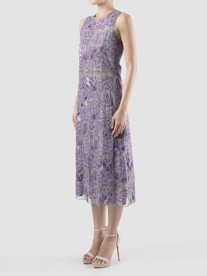 Alder lilac sleeveless midi dress