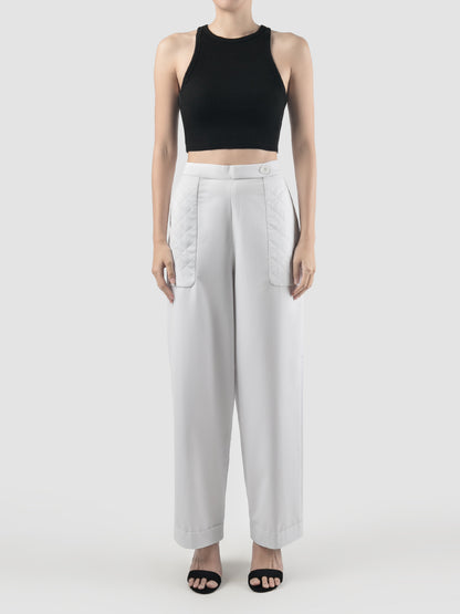 White Kama straight pants