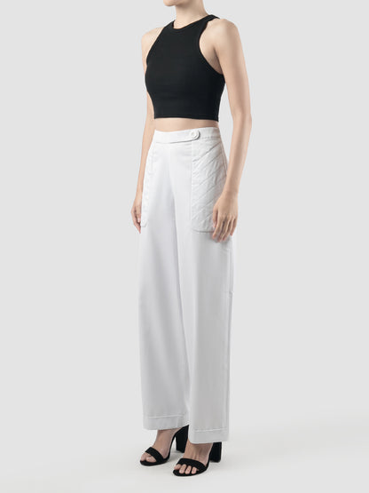 White Kama straight pants