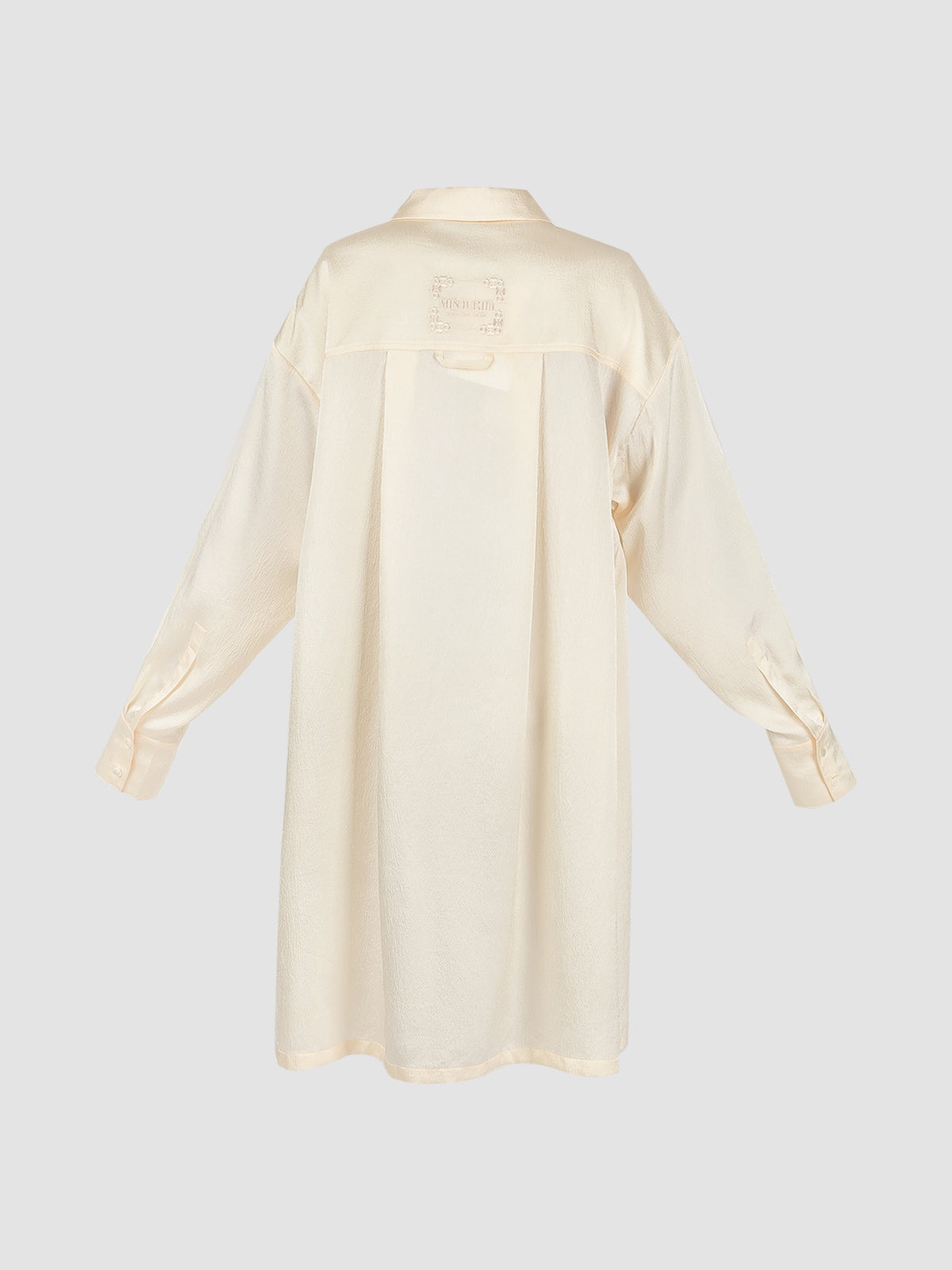 Basic Oversize Shirt Dress In Ivory