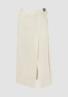 Buckle Pencil Skirt In Ivory