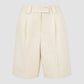 Basic Bermuda Pants In Ivory