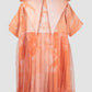 Butter Fly Pleated Mini Dress In Orange Print